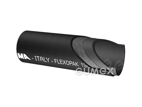 Hydraulická hadica FLEXOPAK 1SC, 13/19,5mm, 160bar, flexibilná syntetická guma/syntetická guma, olejovzdorná, 1x oplet drôtom, -40°C/+100°C, čierna